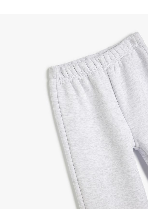 Beli Lastikli Şardonlu Basic Jogger Eşofman Altı - 3