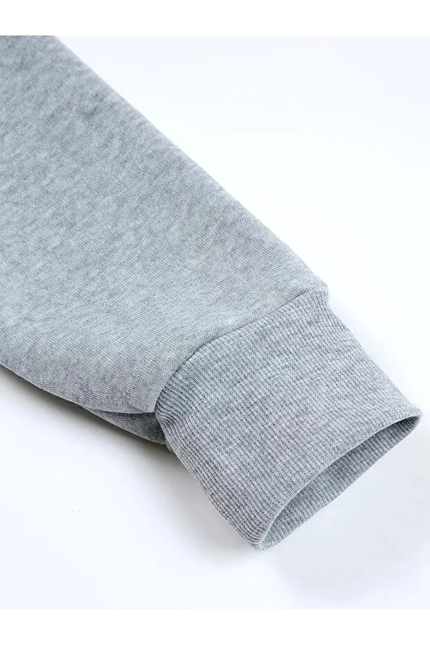 Patterned Men's Sweatshirt and Jogger Pants Set - 3
