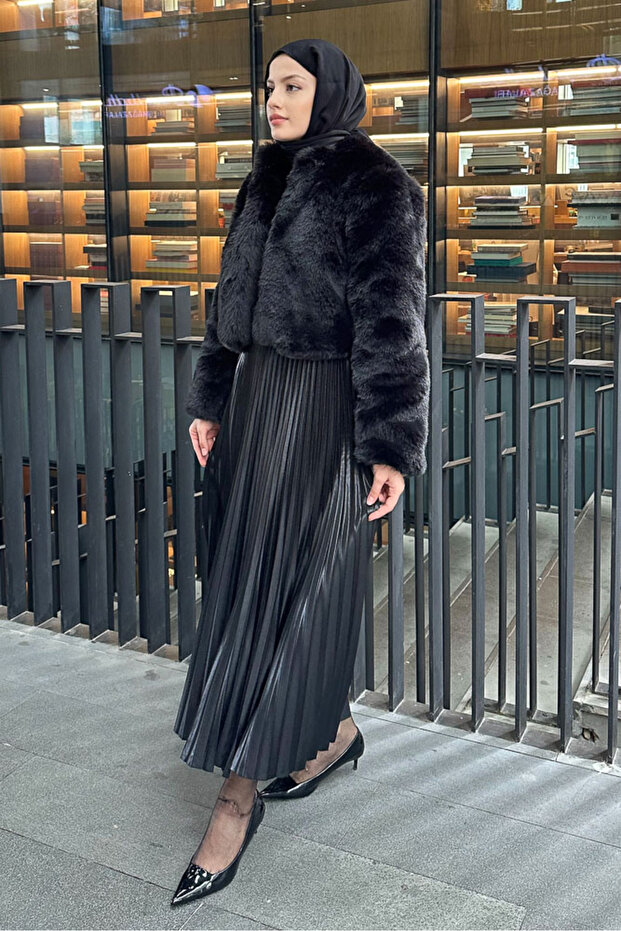 Elisa Piliseli Etek - Siyah ticaretjet - 2