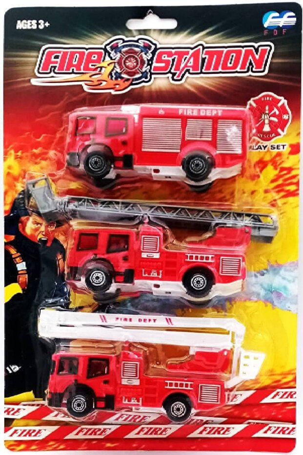 3'Lü İtfaiye Araç Seti - 1