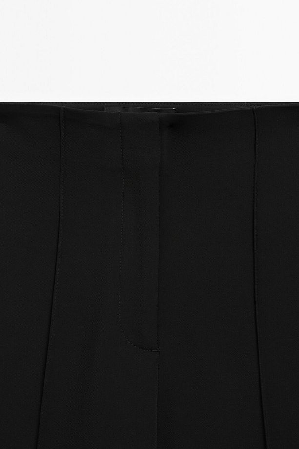 Fermuarlı İspanyol paça pantolon - 7