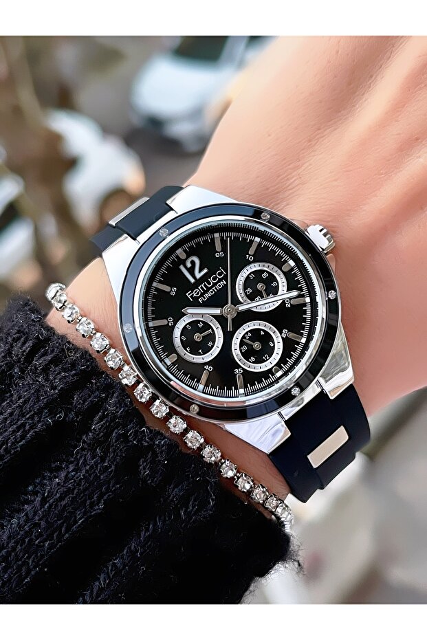Function Silicone Cord Women's Wristwatch 3 Atm Waterproof with 2 Years Warranty
