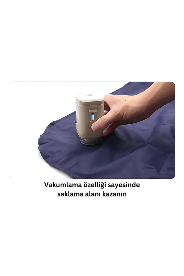 Taşınabilir Kablosuz Elektrikli Hava Pompası, Type-C  Şarjlı, Şişirme ve Söndürme İçin 5 Başlıklı - 7