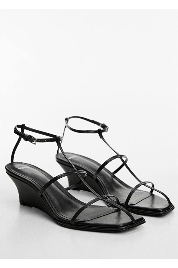 Deri bantlı sandalet - 1