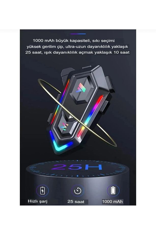 Kask Interkom Bluetooth Kask Mikrofon Kulaklık Stereo Motorsiklet Kulaklık - 6
