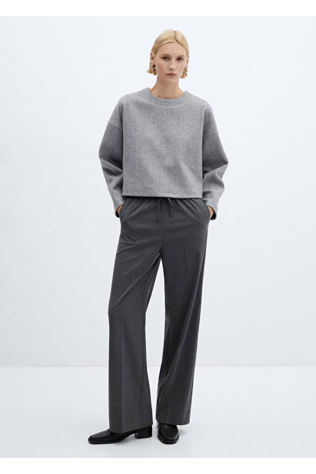 Elastik belli wideleg pantolon - 2