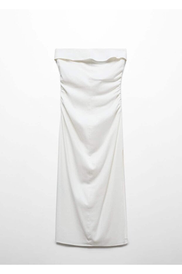 Drape detaylı elbise - 3