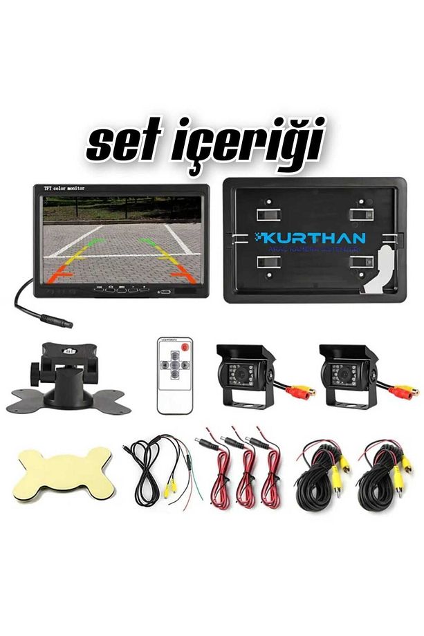 12*24 Volt Uyumlu Traktör Biçerdöver Ekran Kamera Seti Kayıt Yapmaz ( Twogo ) - 6