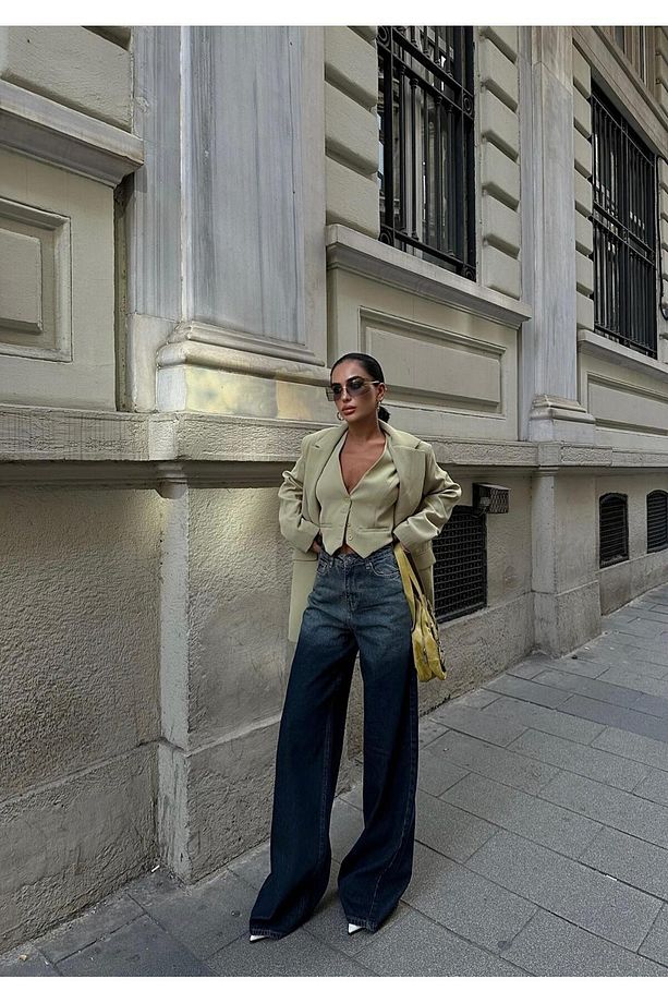 ZEO BASİC ÇİFT RENK GEÇİŞLİ BAGGY JEAN - 3
