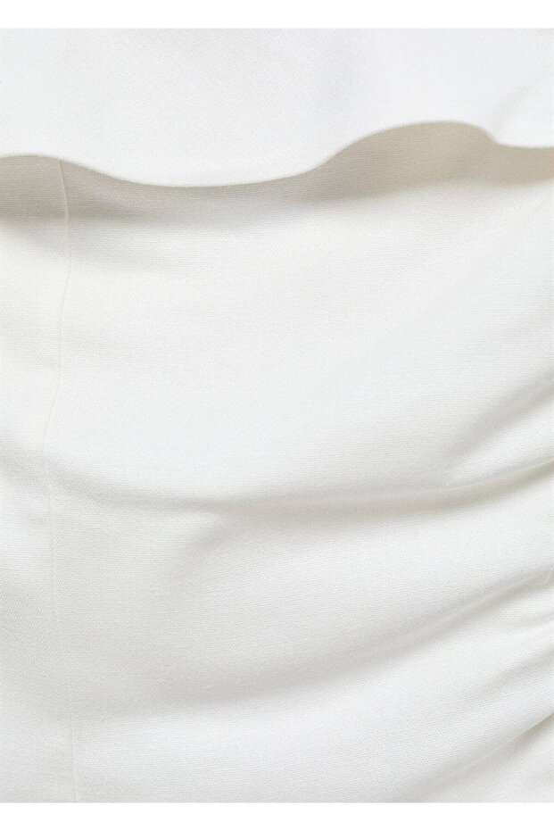 Drape detaylı elbise - 5