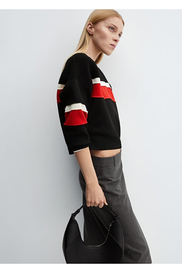 İnce çizgili etek - 8