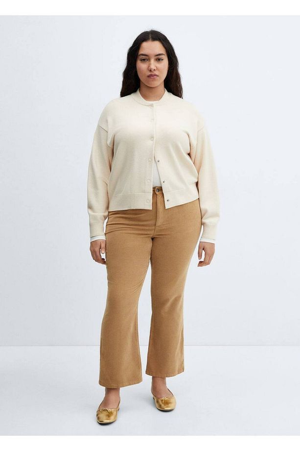 Flare Fitilli Kadife Crop Pantolon - 6