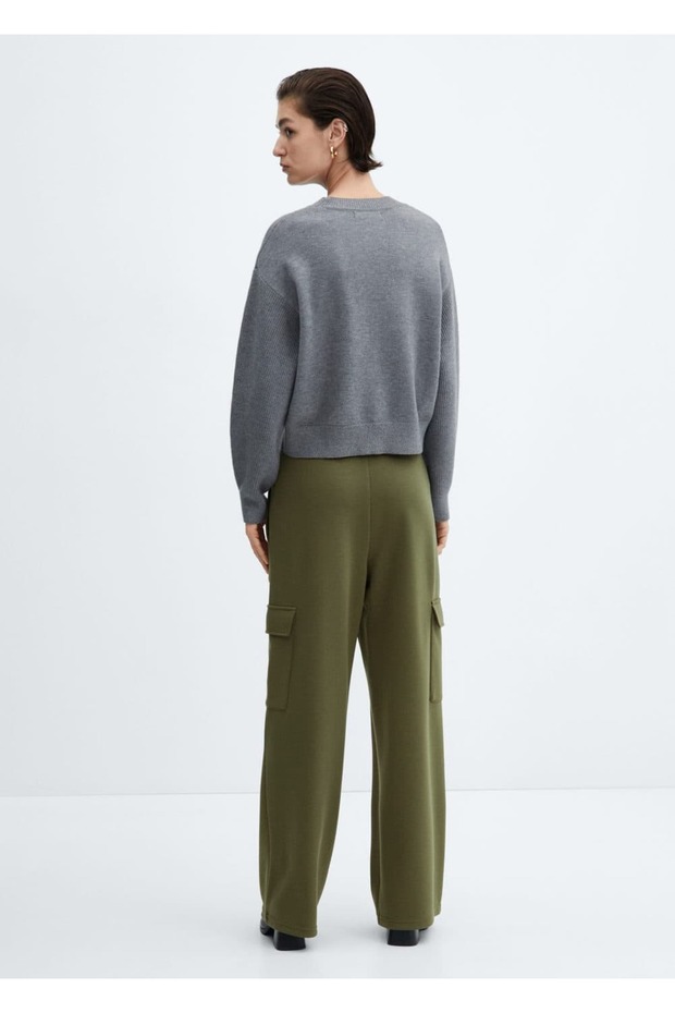 Beli elastik kargo pantolon - 4