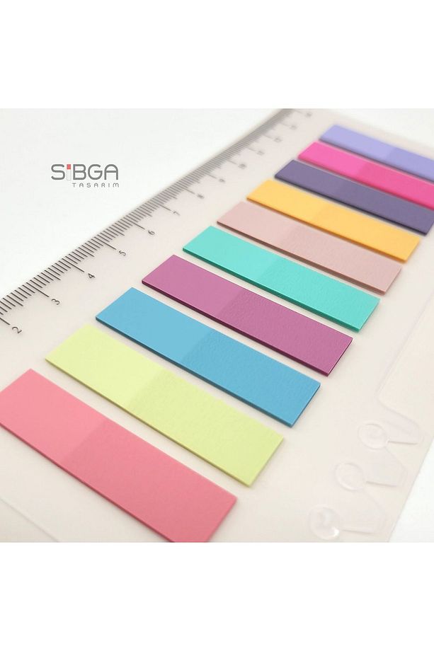 Şeffaf Renkli Postit Post-it Post It. Kitap Ayracı Ayraç Postit Sticker Not Kağıdı 200 Yaprak - 4