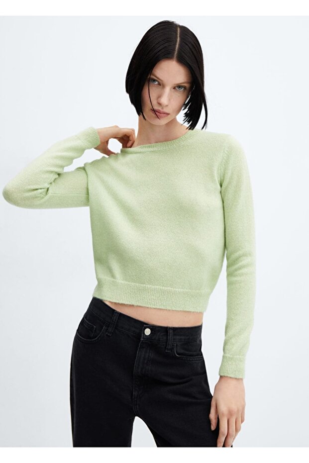 Strickpullover mit Rundhalsausschnitt - 1