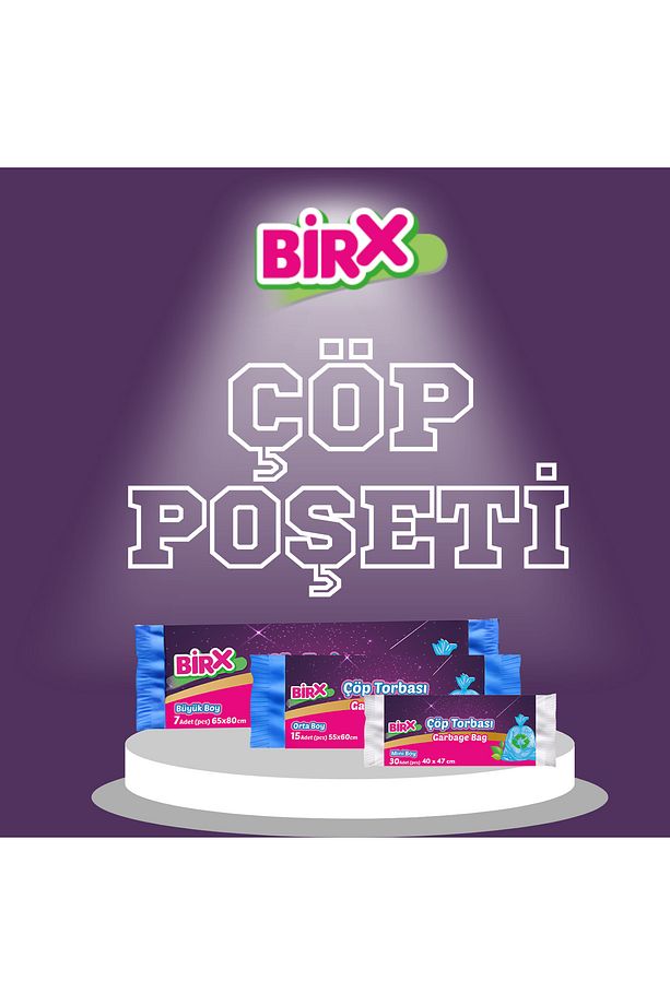 Orta Boy Çöp Poşeti 55x60 15'li 50 Rulo Çöp Torbası 750 Adet - 4