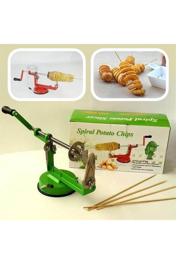 Spiral Patates Dilimleyici Çubukta Patates Yapma Aleti Ve Çubukları - 1