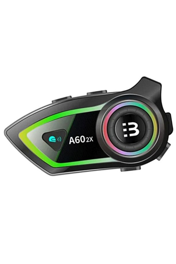 A60-2x Motosiklet Kask Bluetooth Interkom Intercom Kulaklık Mikrofon Rgb Işıklı 2 Kişilik - 1