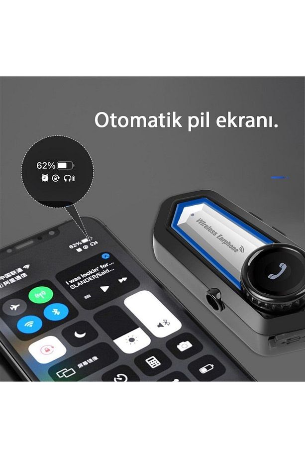 İntercom Su Geçirmez Fenerli Bluetooth Motorsiklet Kulaklığı İnterkom Kask Kulaklık - 5