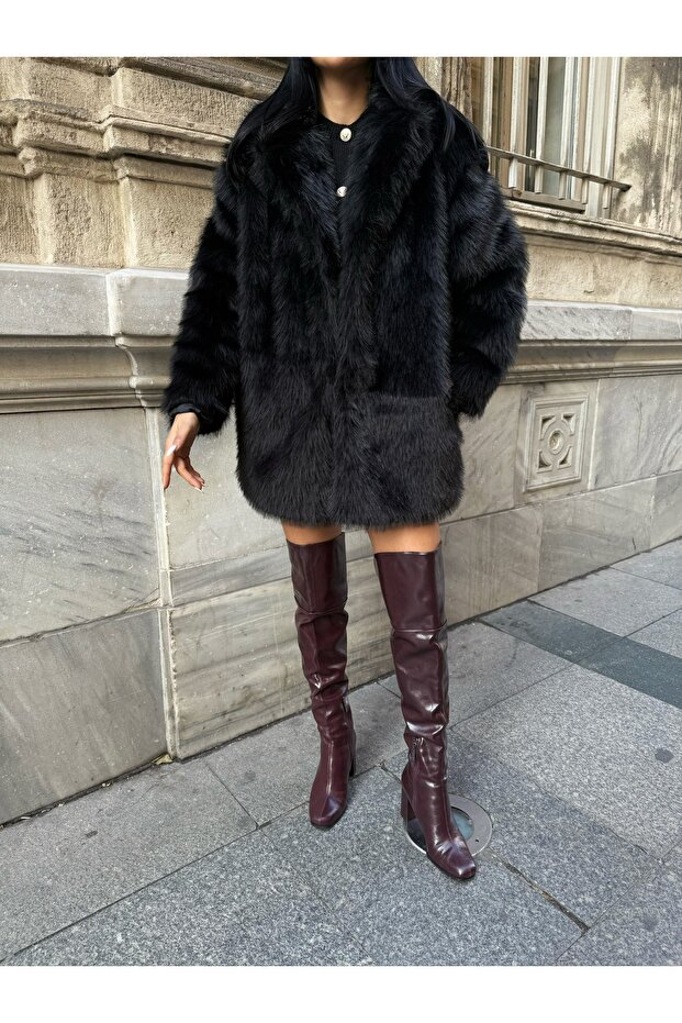 Black Premium Long Lined Fur