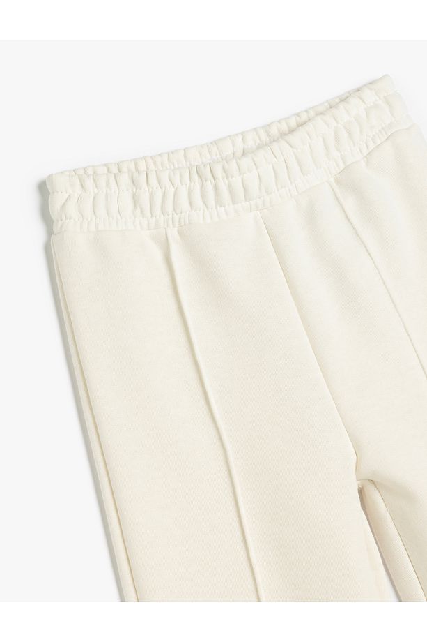 Beli Lastikli Nervürlü Basic Jogger Eşofman Altı - 3