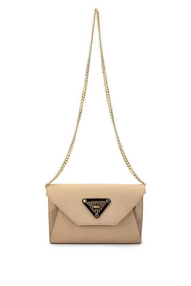 Kadın Vegan Bej Postacı Çanta - 2