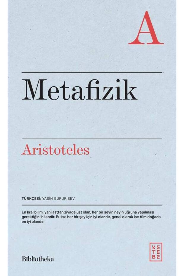 Metafizik - Aristoteles - 1