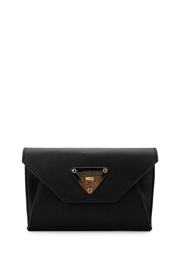 Kadın Vegan Siyah Postacı Çanta - 1