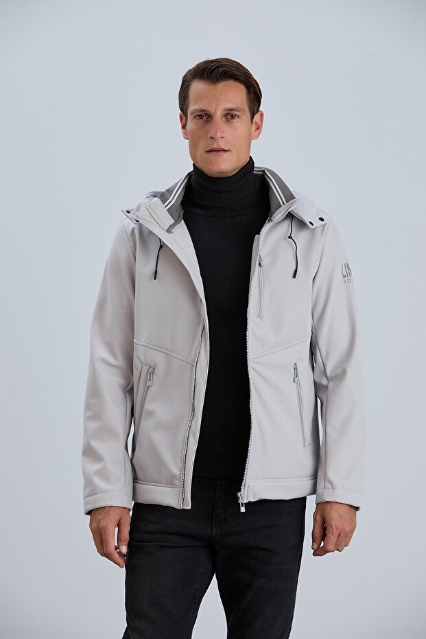 Kapüşonlu Erkek Softshell Mont - 2