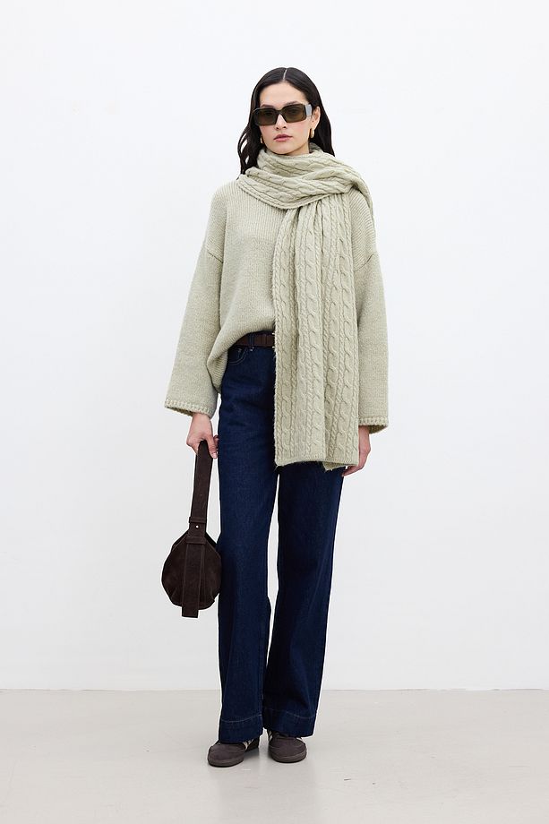 OVERSIZE KAZAK SOFT YEŞİL - 5