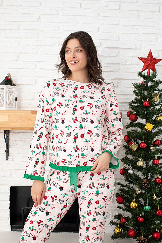Yılbaşı Temalı  Pijama Takımı - 4