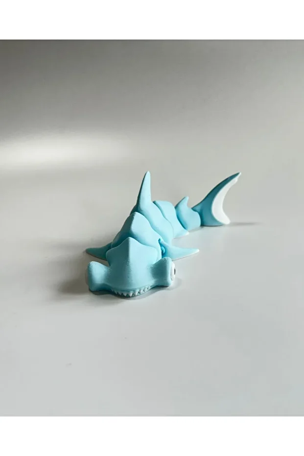 ÇEKİÇ KAFALI KÖPEK BALIĞI FİGÜRÜ - Hareketli Eklemli - 14cm - 7