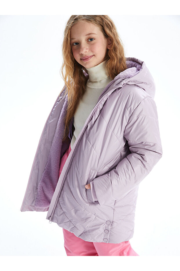 Lcwk Kapüşonlu Kız Çocuk Mont - 1
