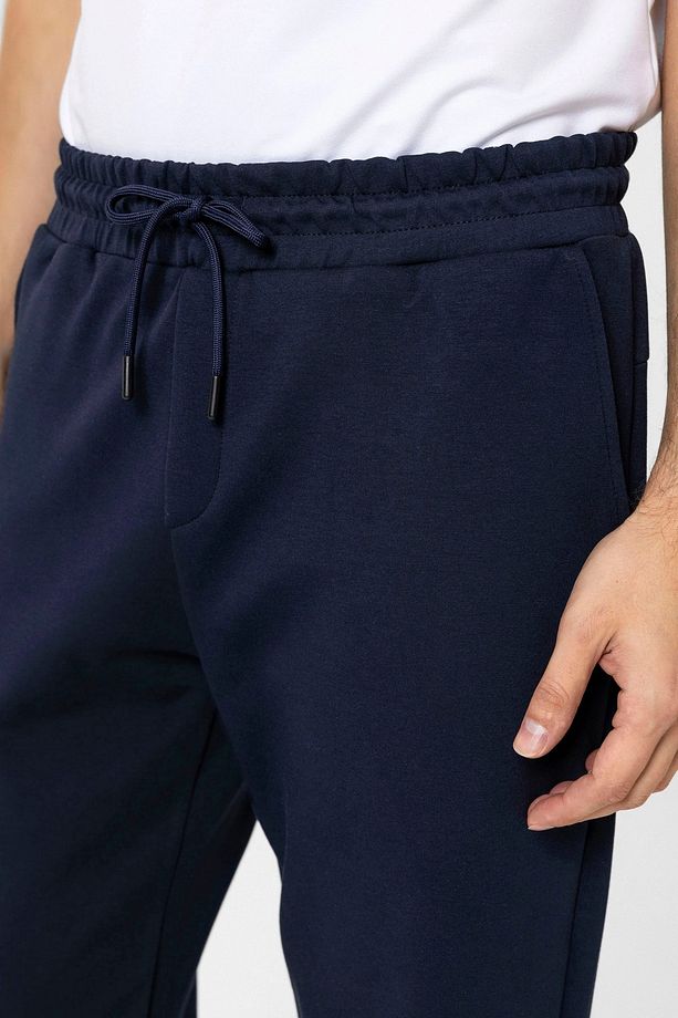 Süvari Bol Kesim Düz Jogger Lacivert Eşofman Altı - 7