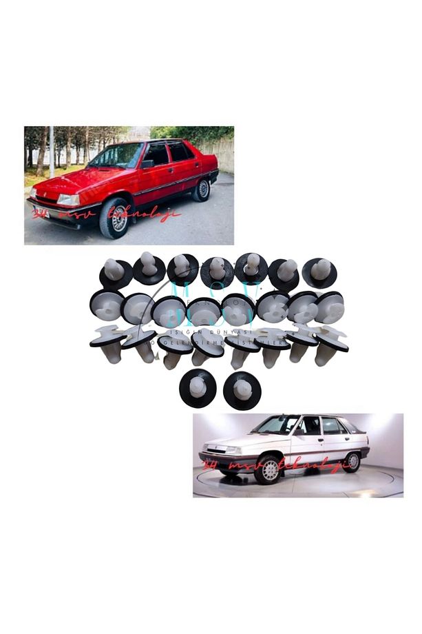 Renault 9 Broadway Spring R11 Flash Kapı Döşeme Klips Agrafı 50 Adet - 1