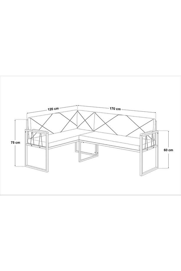 Src , Köşe Takımı, Mutfak, Balkon Köşe Takımı, - Açık Gri - 5