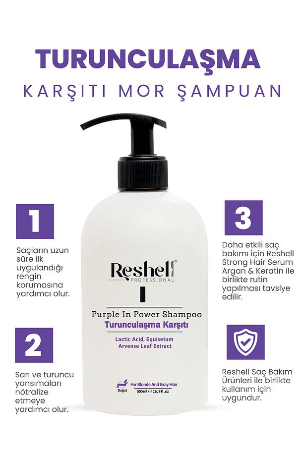 Turunculaşma Karşıtı Mor Şampuan 500 ml - 3