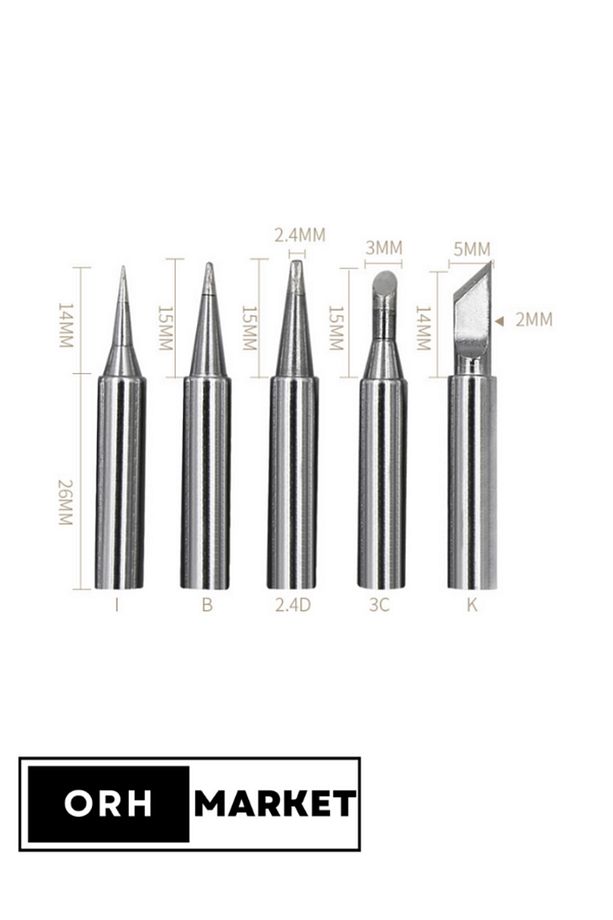 900M-T-K, 900M-T-I, 900M-T-3C, 900M-T-B, 900M-T-2.4D Yüksek Kalite Havya Ucu 5'li Set - 1