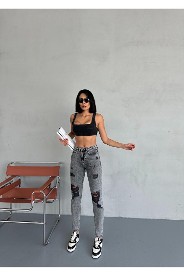 LAZERLİ MOM JEAN - 1