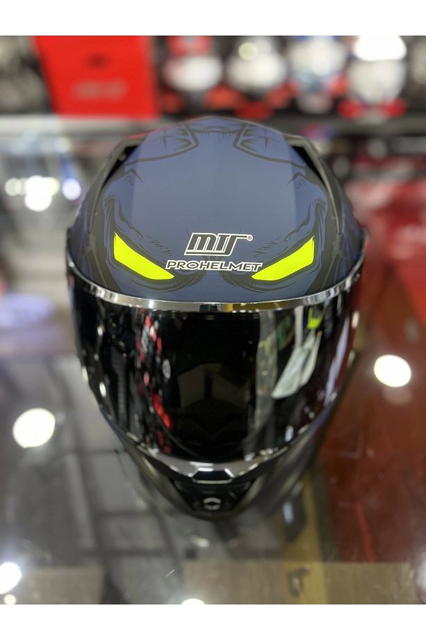 801 Navy Mavi Kapalı Kask Ayna Vizrölü - 3