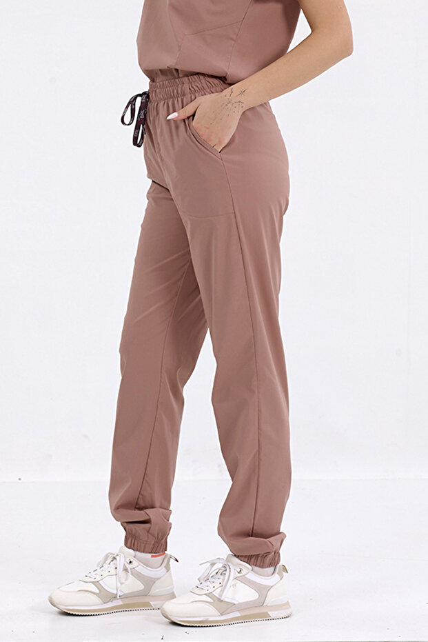 Single Bottom Cargo Pocket Jogger Lycra Unisex Surgical Pants Dark Powder | Brl Bagel