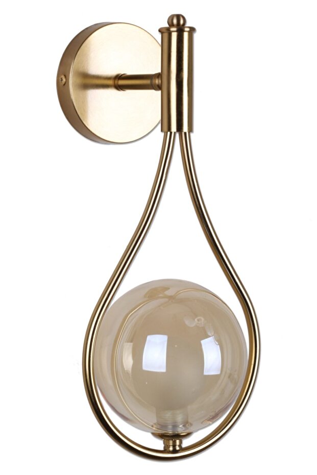 Bubble Lamp Damla Model Bal Renk Kaplamalı Camlı Aplik (ampul Dahil) - 1