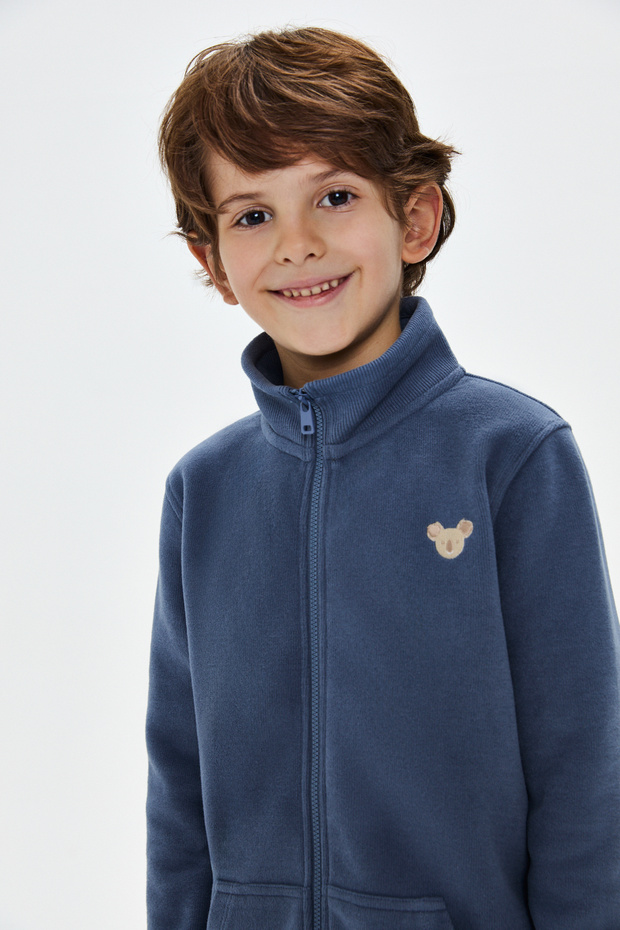 Koala Supersoft Full-Zip Kids Sweatshirt - Flint Blue