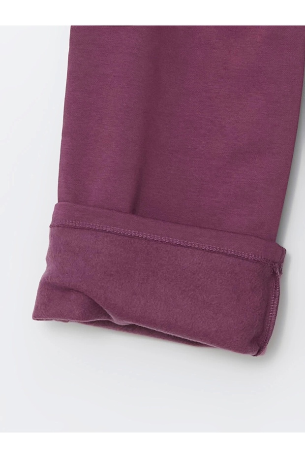 LCW Kids Mürdüm Beli Lastikli Kız Çocuk Kalın Jogger Eşofman Altı - 2