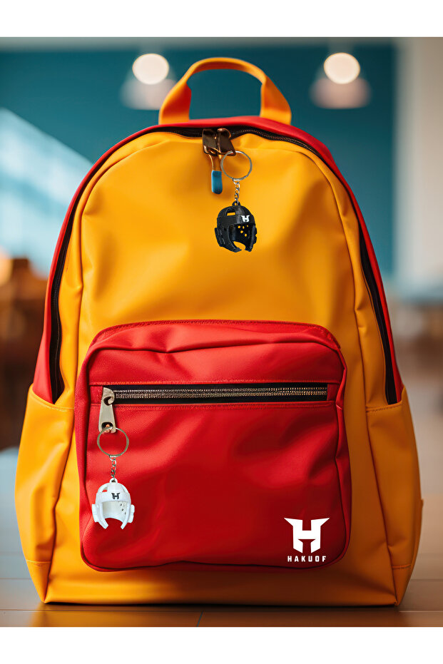 Taekwondo Kask Anahtarlık Keychain Keyring Head Guard Helmet Tekvando Plastic - 3