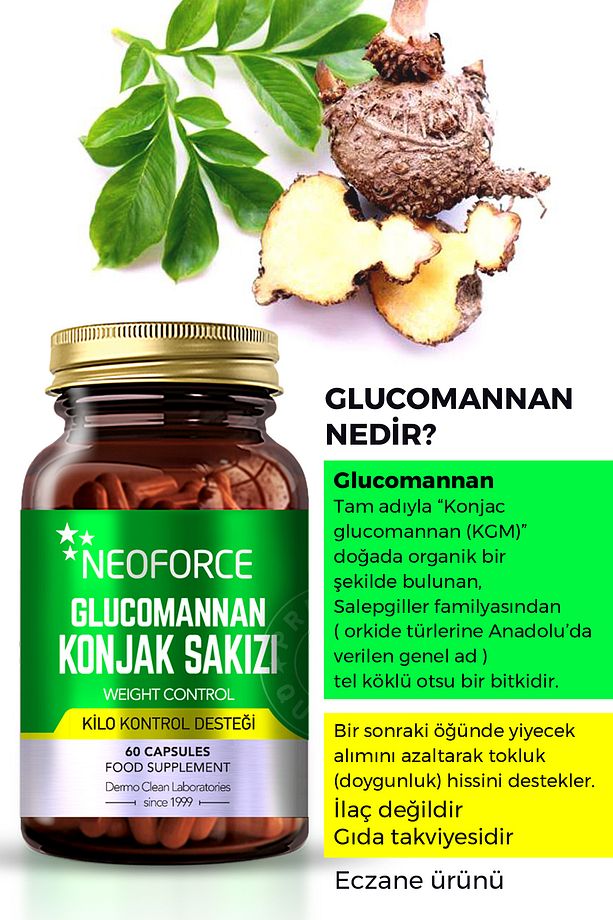 Glucomannan Konjak Sakızı 60 Kapsül - Kilo Kontrol Desteği - 5