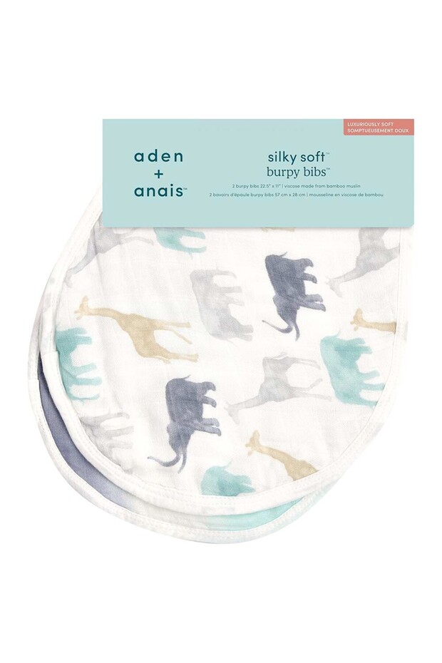 Aden + Anais - مريلة بربري ناعمة حريرية - عبوة من قطعتين - إكسبيديشن
