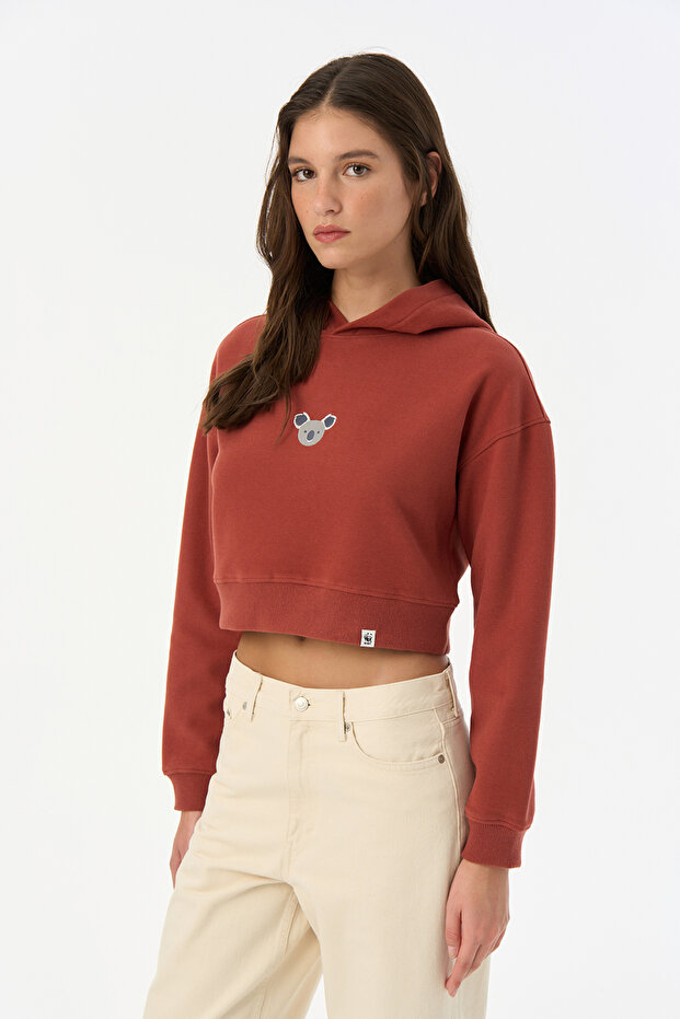 Koala SuperSoft Crop Hoodie - Kiremit - 2