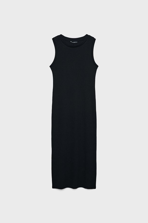 Fitilli midi elbise - 5