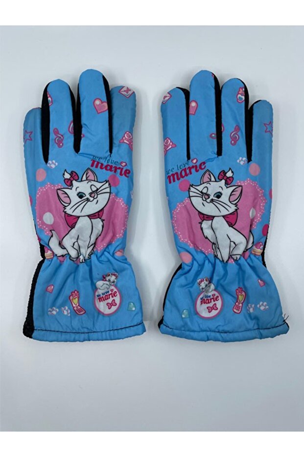 Marie Cat Printed Girl's Inflatable Gloves